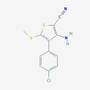 3-Amino-4-(4-chlorophenyl)-5-(methylsulfanyl)-2-thiophenecarbonitrile