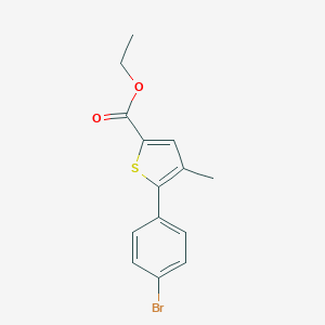 molecular formula C14H13BrO2S B371108 Ethyl 5-(4-bromophenyl)-4-methylthiophene-2-carboxylate CAS No. 62403-97-8