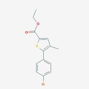 molecular formula C14H13BrO2S B371108 Ethyl 5-(4-bromophenyl)-4-methyl-2-thiophenecarboxylate CAS No. 62403-97-8