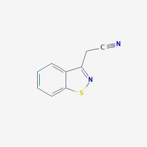 molecular formula C9H6N2S B371114 2-(1,2-Benzothiazol-3-yl)acetonitrile CAS No. 37839-44-4