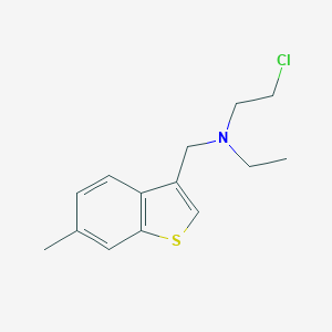 molecular formula C14H18ClNS B371128 N-(2-chloroethyl)-N-ethyl-N-[(6-methyl-1-benzothien-3-yl)methyl]amine 