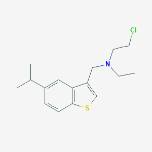 molecular formula C16H22ClNS B371176 N-(2-chloroethyl)-N-ethyl-N-[(5-isopropyl-1-benzothien-3-yl)methyl]amine 