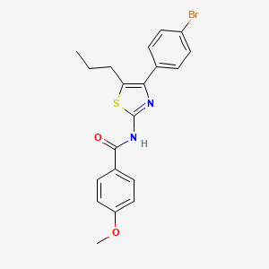 molecular formula C20H19BrN2O2S B3712451 N-[4-(4-bromophenyl)-5-propyl-1,3-thiazol-2-yl]-4-methoxybenzamide 