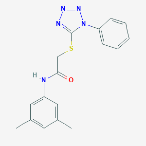 molecular formula C17H17N5OS B371335 N-(3,5-dimethylphenyl)-2-[(1-phenyl-1H-1,2,3,4-tetrazol-5-yl)sulfanyl]acetamide CAS No. 329079-44-9