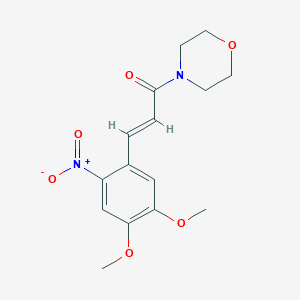 molecular formula C15H18N2O6 B371349 3-(4,5-Dimethoxy-2-nitrophenyl)-1-morpholinoprop-2-en-1-one 