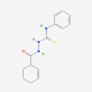 molecular formula C14H17N3OS B371366 N-[(phenylcarbamothioyl)amino]cyclohex-2-ene-1-carboxamide CAS No. 331461-02-0