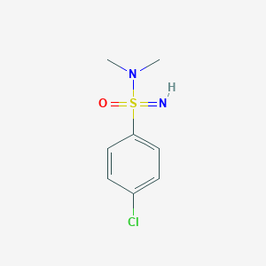 molecular formula C8H11ClN2OS B3714833 N-[(4-chlorophenyl)sulfonimidoyl]-N-methylmethanamine 