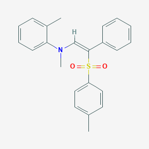 molecular formula C23H23NO2S B371499 N-methyl-N-(2-methylphenyl)-N-{2-[(4-methylphenyl)sulfonyl]-2-phenylvinyl}amine 