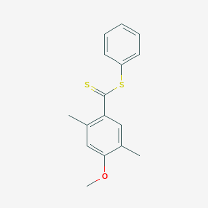 molecular formula C16H16OS2 B371507 Phenyl 4-methoxy-2,5-dimethylbenzenecarbodithioate 