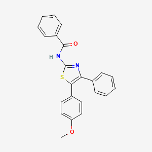 molecular formula C23H18N2O2S B3715252 N-[5-(4-methoxyphenyl)-4-phenyl-1,3-thiazol-2-yl]benzamide 