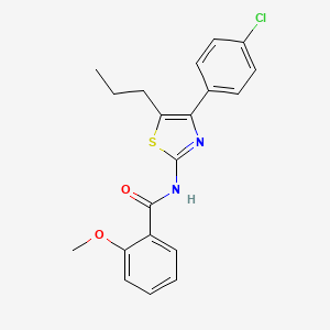 molecular formula C20H19ClN2O2S B3715359 N-[4-(4-chlorophenyl)-5-propyl-1,3-thiazol-2-yl]-2-methoxybenzamide 