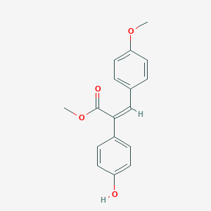 molecular formula C17H16O4 B371553 Methyl 2-(4-hydroxyphenyl)-3-(4-methoxyphenyl)acrylate 