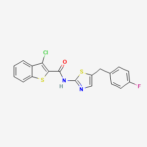 molecular formula C19H12ClFN2OS2 B3715752 3-chloro-N-(5-(4-fluorobenzyl)thiazol-2-yl)benzo[b]thiophene-2-carboxamide 