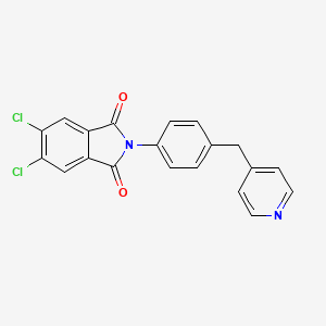 molecular formula C20H12Cl2N2O2 B3715797 5,6-Dichloro-2-[4-(pyridin-4-ylmethyl)phenyl]isoindole-1,3-dione CAS No. 5576-50-1