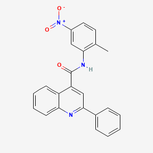 molecular formula C23H17N3O3 B3715823 N-(2-methyl-5-nitrophenyl)-2-phenylquinoline-4-carboxamide 