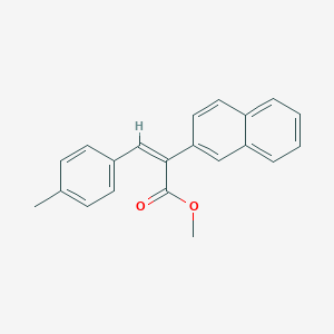 molecular formula C21H18O2 B371589 Methyl 3-(4-methylphenyl)-2-(2-naphthyl)acrylate 