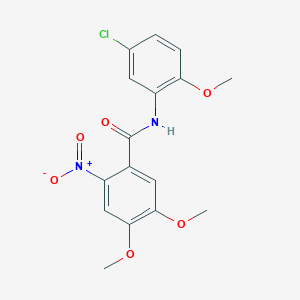 molecular formula C16H15ClN2O6 B3715919 N-(5-chloro-2-methoxyphenyl)-4,5-dimethoxy-2-nitrobenzamide 
