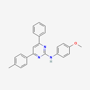molecular formula C24H21N3O B3715964 N-(4-methoxyphenyl)-4-(4-methylphenyl)-6-phenyl-2-pyrimidinamine 