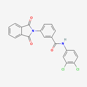 molecular formula C21H12Cl2N2O3 B3716029 N-(3,4-dichlorophenyl)-3-(1,3-dioxo-1,3-dihydro-2H-isoindol-2-yl)benzamide 