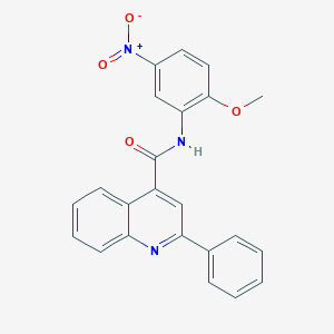 molecular formula C23H17N3O4 B3716150 N-(2-methoxy-5-nitrophenyl)-2-phenylquinoline-4-carboxamide 