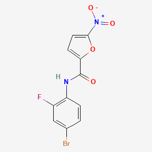 molecular formula C11H6BrFN2O4 B3716285 N-(4-bromo-2-fluorophenyl)-5-nitrofuran-2-carboxamide 