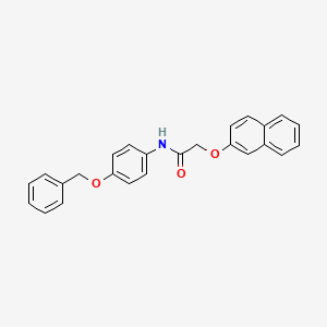 molecular formula C25H21NO3 B3716308 N-[4-(benzyloxy)phenyl]-2-(2-naphthyloxy)acetamide 