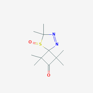 molecular formula C11H18N2O2S B371643 1,1,3,3,7,7-hexamethyl-8-thia-5,6-diazaspiro[3.4]oct-5-en-2-one8-oxide 