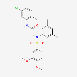 molecular formula C25H27ClN2O5S B3716564 N-(5-chloro-2-methylphenyl)-N~2~-[(3,4-dimethoxyphenyl)sulfonyl]-N~2~-(3,5-dimethylphenyl)glycinamide 