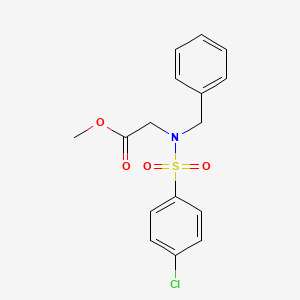 molecular formula C16H16ClNO4S B3716607 Methyl 2-[benzyl-(4-chlorophenyl)sulfonylamino]acetate 