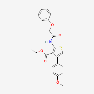 molecular formula C22H21NO5S B3716783 ethyl 4-(4-methoxyphenyl)-2-[(phenoxyacetyl)amino]-3-thiophenecarboxylate 