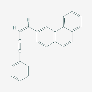 molecular formula C24H16 B371689 3-(4-Phenyl-1-buten-3-ynyl)phenanthrene 