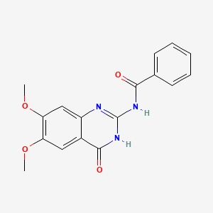 molecular formula C17H15N3O4 B3716943 N-(6,7-dimethoxy-4-oxo-1,4-dihydroquinazolin-2-yl)benzamide 