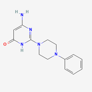 molecular formula C14H17N5O B3716966 4-Pyrimidinol, 6-amino-2-(4-phenyl-1-piperazinyl)- CAS No. 33080-88-5