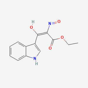 molecular formula C13H12N2O4 B3716988 ETHYL (2E)-2-(N-HYDROXYIMINO)-3-(1H-INDOL-3-YL)-3-OXOPROPANOATE 