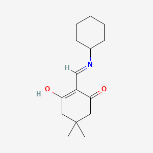 molecular formula C15H23NO2 B3717022 2-[(Cyclohexylamino)methylidene]-5,5-dimethylcyclohexane-1,3-dione 