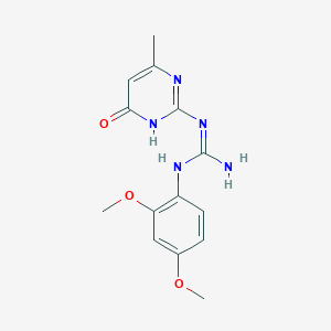 molecular formula C14H17N5O3 B3717090 N''-(2,4-dimethoxyphenyl)-N-(6-methyl-4-oxo-1,4-dihydro-2-pyrimidinyl)guanidine 