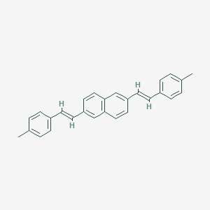 molecular formula C28H24 B371714 2,6-Bis(4-methylstyryl)naphthalene 