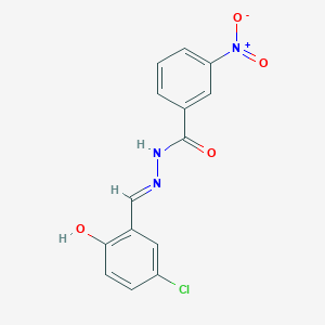 molecular formula C14H10ClN3O4 B3717353 N'-(5-chloro-2-hydroxybenzylidene)-3-nitrobenzohydrazide 