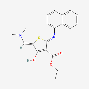 molecular formula C20H20N2O3S B3717531 ethyl (5Z)-5-[(dimethylamino)methylidene]-2-(naphthalen-1-ylamino)-4-oxo-4,5-dihydrothiophene-3-carboxylate 