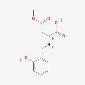 2-[(2-Hydroxybenzyl)amino]-4-methoxy-4-oxobutanoic acid