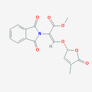 methyl (E)-2-(1,3-dioxoisoindol-2-yl)-3-[(4-methyl-5-oxo-2H-furan-2-yl)oxy]prop-2-enoate