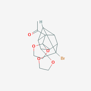1-(9'-Bromo-dispiro{1,3-dioxolane-2,6'-pentacyclo[5.3.0.0~2,5~.0~3,9~.0~4,8~]decane-10',2''-[1,3]-dioxolane}-5'-yl)ethanone