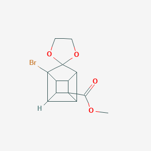 Methyl 1-bromospiro(pentacyclo[4.3.0.0~2,5~.0~3,8~.0~4,7~]nonane-9,2'-[1,3]-dioxolane)-4-carboxylate