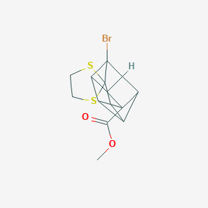 Methyl 1'-bromospiro[1,3-dithiolane-2,10'-pentacyclo[4.4.0.02,5.03,8.04,7]decane]-4'-carboxylate