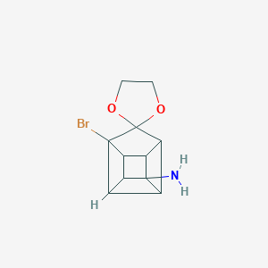 1'-Bromospiro[1,3-dioxolane-2,9'-pentacyclo[4.3.0.02,5.03,8.04,7]nonane]-4'-amine
