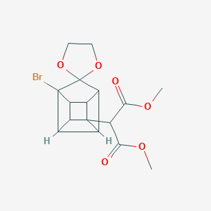 Dimethyl 2-(1-bromospiro{pentacyclo[4.3.0.0~2,5~.0~3,8~.0~4,7~]nonane-9,2'-[1,3]-dioxolane}-4-yl)malonate