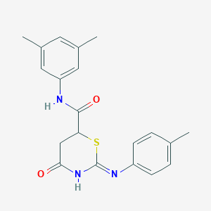 molecular formula C20H21N3O2S B3717727 N-(3,5-dimethylphenyl)-2-[(4-methylphenyl)amino]-4-oxo-5,6-dihydro-4H-1,3-thiazine-6-carboxamide 