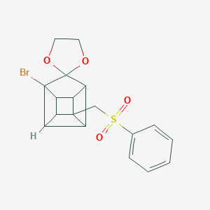 1-Bromo-4-[(phenylsulfonyl)methyl]spiro(1,3-dioxolane-2,9'-pentacyclo[4.3.0.0~2,5~.0~3,8~.0~4,7~]nonane)