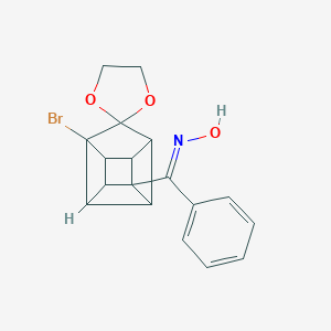 (1'-Bromospiro(1,3-dioxolane-2,9'-pentacyclo[4.3.0.0~2,5~.0~3,8~.0~4,7~]nonane}-4-yl)(phenyl)methanone oxime