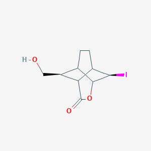 7-(Hydroxymethyl)-2-iodo-4-oxatricyclo[4.4.0.0~3,8~]decan-5-one